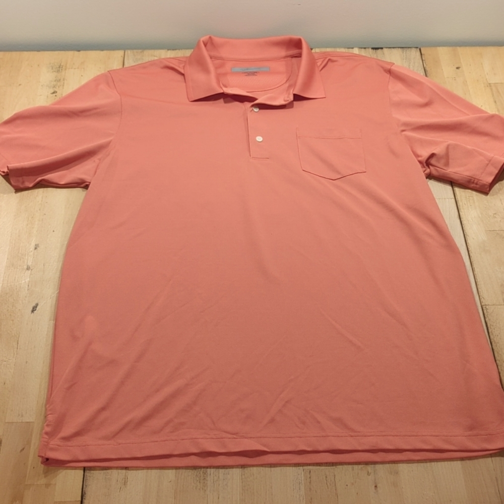 Men's Greg Norman polo coral orange xl